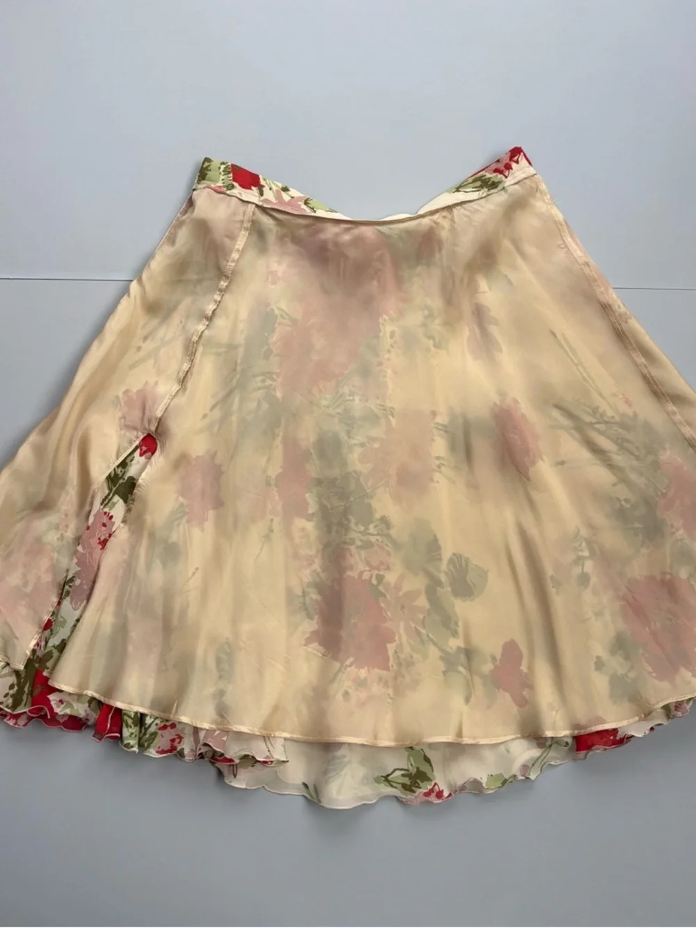 Vintage Moschino Cheap and Chic Silk Floral Skirt A-Line Cottagecore Flowy